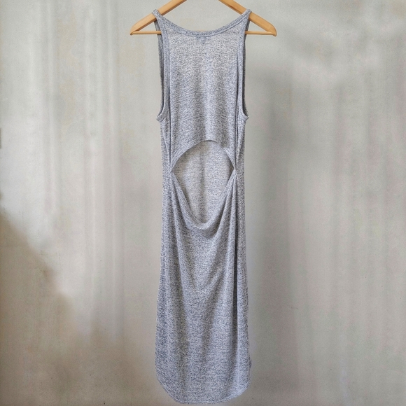 Aritzia Wilfred YASMIN Cut Out Dress Grey Small - Picture 8 of 11